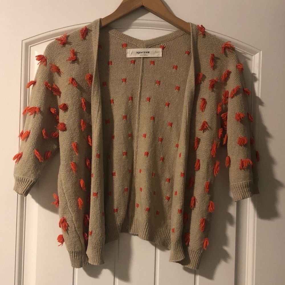 Anthropologie Sparrow tufted cardigan